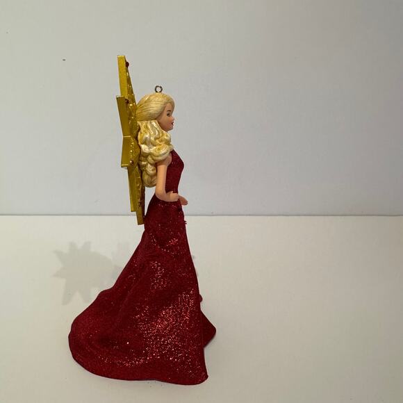 Holiday Barbie Ornament 2017 Hallmark Keepsake Collectible Christmas Tree Red - Picture 6 of 12